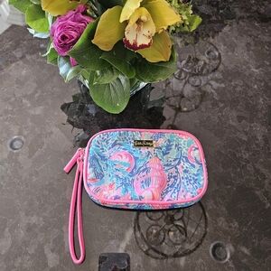 Lilly Pulitzer Pink and Blue Wristlet